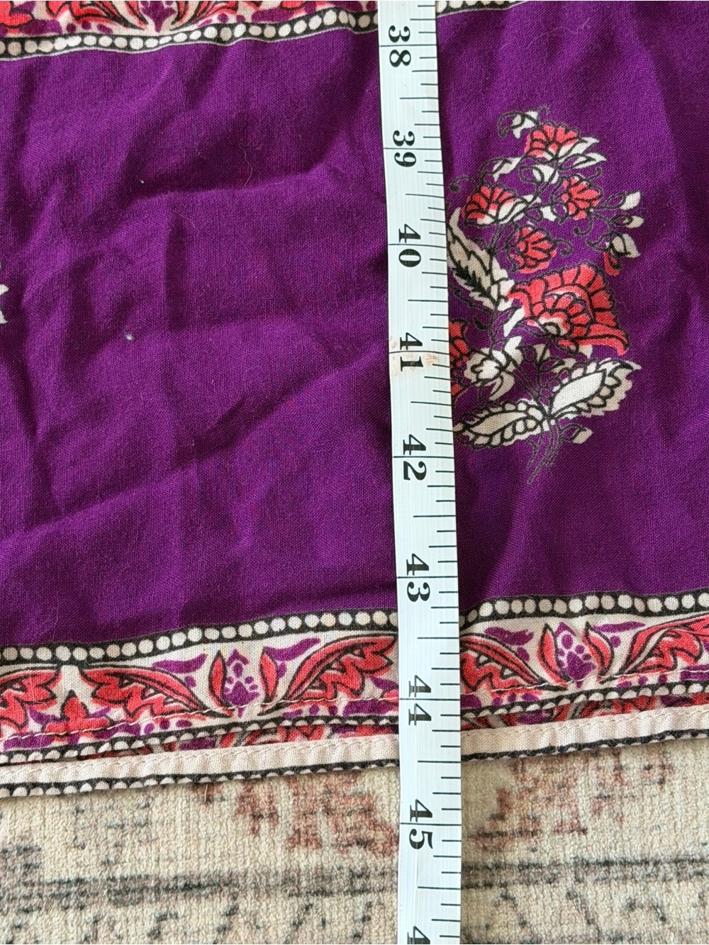 Angie Purple and Red Boho Maxi Skirt - Picture 12 of 16